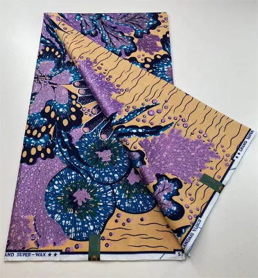 100% Cotton African Batik Dobby Wax Fabric Ankara Loincloth for Boys Shirts Suits 6 Yards ML30SG134-157