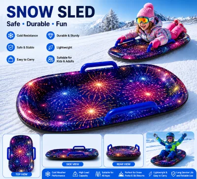 Huarunke Premium All Terrain Sliding Board for Snow Sand Grass and Ice Heavy Duty Outdoor Sports Equipment