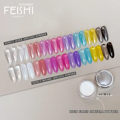 Hot Selling Overseas Nail Polish Pigments, Glass Chrome Powder, Nail Art Pigments, Chameleon & Candy Color Nail Polish Pigments
