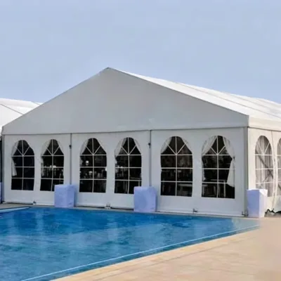 Guangrui Tent Aluminum Frame Exhibition Tent With 30m Clear Span Column Free Design Ideal for Trade Show Exhibition Halls