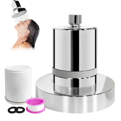 Shower Filter with Cartridges Reduces Dry Skin, Eczema & Hair Loss High Output Hard Water Softener to Remove Chlorine