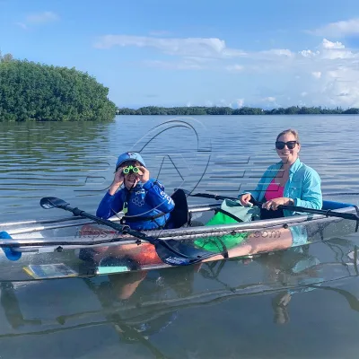 Hot Sell PC Clear Boat 2 Person Transparent Kayak Crystal Kayak With Led Light Popular in Sea Best Quality