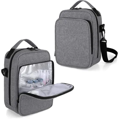 Diabetic Insulated Travel Case for Medication Organizer Convertible Supply Bag Cooling Medicine Bag