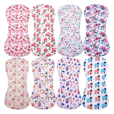100% Organic Cotton Triple Layers Digital Printing Cotton Infant Bib Burp Cloths Wholesale Baby Burping Cloth Baby Burp Cloths