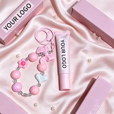 Wholesale Luxury Lip Gloss Container Waterproof High Quality Natural Cute and Trendy Lip Gloss Private Label Peptide Lip Gloss