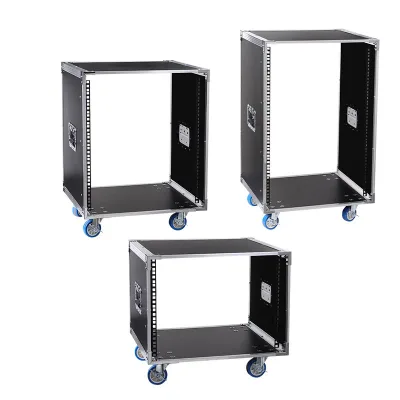 8/12/16-Space Rack White Aluminum Amplifier Cabinet Home KTV Audio Equipment Simple Flight Case Rack