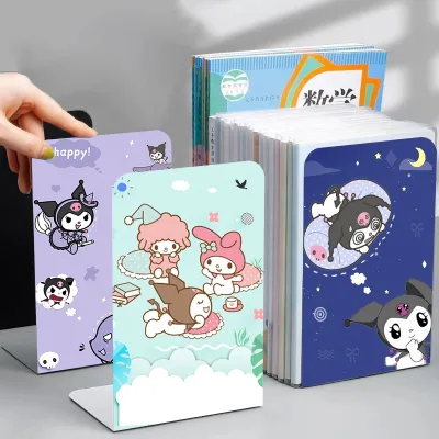 Cartoon Printing L-shaped Bookstand Desktop Storage Helper Custom Bookends