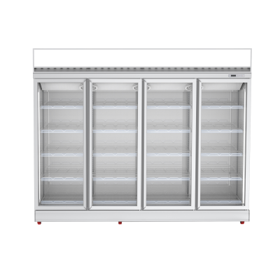 Upright Four Door Bottle Coolers for Supermarket