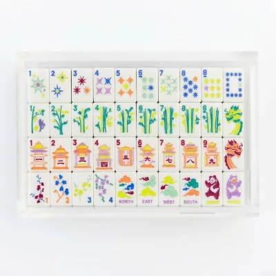 Personalized Acrylic American Mahjong Set | West Mahjong Tile Set Game Set With Acrylic Box As Holiday Gift