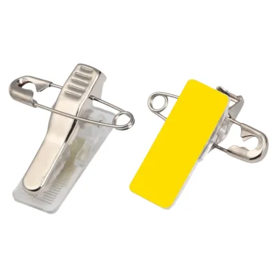 Best Selling 2026 Plastic Name Tag Iron Badge Clip Safety Pin Pvc Id Clip Small Metal Clip Retractable Badge Reel