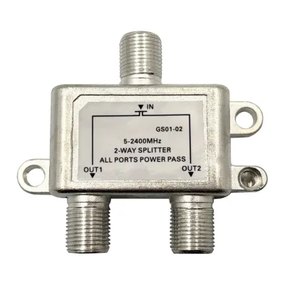 HITEC Satellite Splitter Cable TV Distributor SP02 Zinc Alloy Two-way Brancher Low Price Wholesale