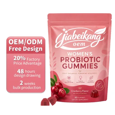 OEM Vegan Feminine Balance Gummies Convenient Premium Supplement for Women's Health Wellness Woman Probiotic Gummies