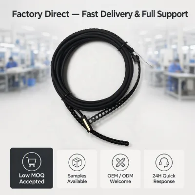 GAIMC Surface Mount NTC Thermistor Sensor 3m TPE Cable Tinned Leads for DN80 Chemical Pipe Monitoring