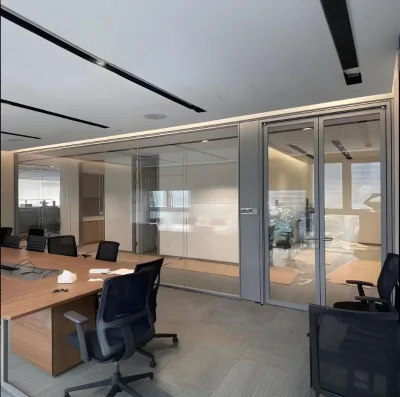 Made in China Is Economically Affordable Full-Height Tempered Glass Partition for Commercial Interiors