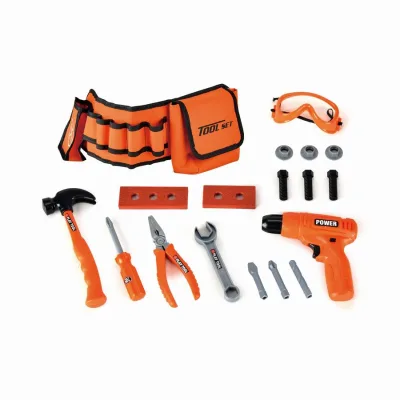 Hot Kid Early Learning Education Children Pretend Play Tool Set Toy Repair Tool Toy for Boy Tool Box Set with Bag