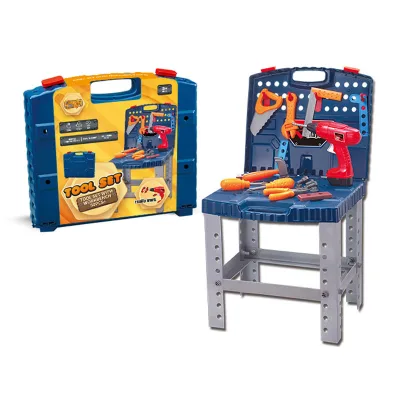 Kids Other Educational Toys Tool Set Stand with Electric Toy Drill Herramientas De Juguete