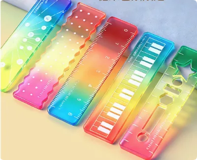 Wholesale Bulk Factory Supply  Stationery Gift School Stationery Supplies Clear Acrylic Straight Ruler