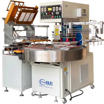 Hipower 10KW PVC/PET Blister/Clamshell Packaging Sealing High Frequency Welding Machine Rotary Table for Ear Pad Ear Muff