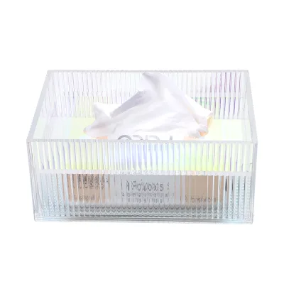 Hotel Acrylic Tissue Box for Paper Cover Iridescent Tissue Holder Custom Tissue Box Cover in Home & Kitchen