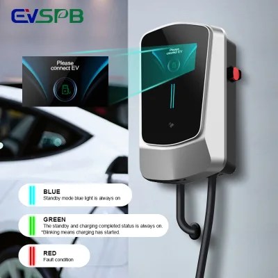 Wall Charger Electric Car Charging Station Type 2 IEC62196 Home Wallbox EV Charger GBT Plug for EV Cars