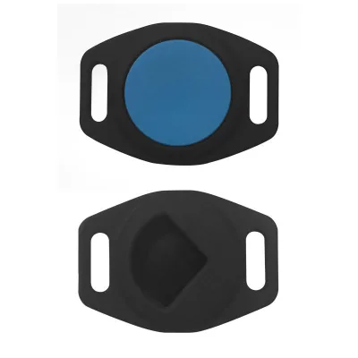 Personalized Engraved Silicone Adjustable Pet Collar with Slide-On Airtag Holder Custom Name ID Tag