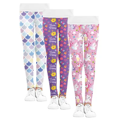 3-12 Years Baby Girl Leggings Stretch Pants Cartoon Printed Leggings Full Length Summer Bottom Pants