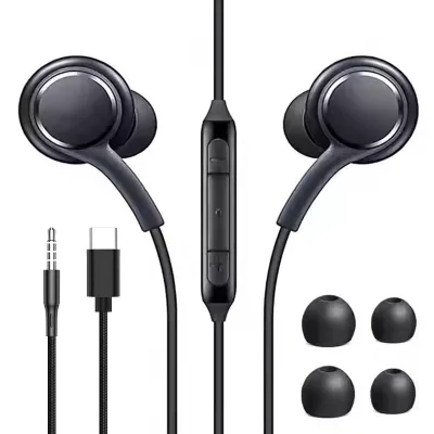 Hot Selling Type-C & 3.5mm Wired Music Earphones With Microphone Headphones for Audio Entertainment