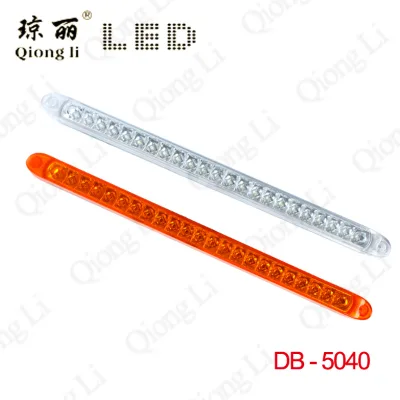 24V 44cm Red Amber White 23 Leds LED Strip Bar Lights Truck Light bar Trailer SUV Lorry Bus Light Led Lightbar Stop Tail Lamp