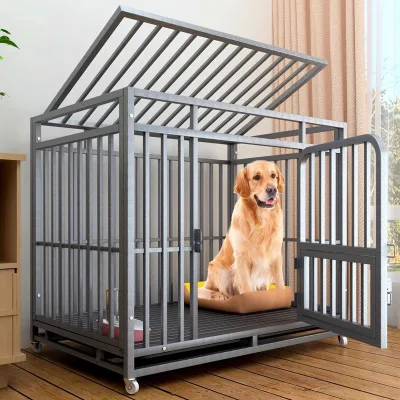 Black Tall Dog Cage Pet Kennel Breeding Cage Exercise Pet Cages Dog Kennel