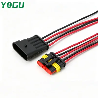 YOGU Customizable Brass IP67 Rated Wire Gauge Auto Connector 16AWG~24AWG Low/High Current Automotive Circuit Matching Selection