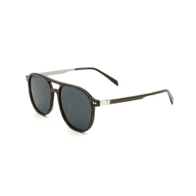Luxury quality plastic polarized wood grain sunglasses for man and woman