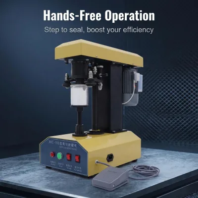 DQ-160 Industrial Can Sealer with Stainless Steel Construction for Tin Cans and Beverage Cans