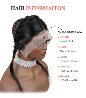 New Arrival Brazilian Hair 100% Virgin Remy Top Grade Braided Lace Closure 13*4 CM Natural Color for Women