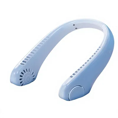 Cross-border New Halter-style Mini Fan Digital Display Cool-air Function Quiet Operation Rechargeable Compact Portable Bladeless