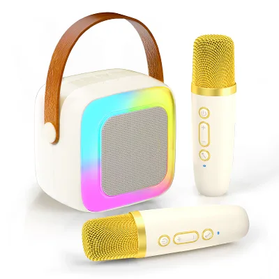 Portable Mini Smart Home BT Speaker with ABS & PC Microphone for Outdoor Karaoke Entertainment