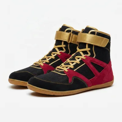 OEM ODM Low MOQ Boxing Boots Factory Wholesale Barefoot Training Shoes Custom Color Wide Fit Boxing Footwear Pro Martial
