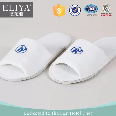 EVA Slippers Fleece Biodegradable Slippers Logo Embroidery Slippers Anti-Slip Bath Slippers for Spa & Salon Slippers