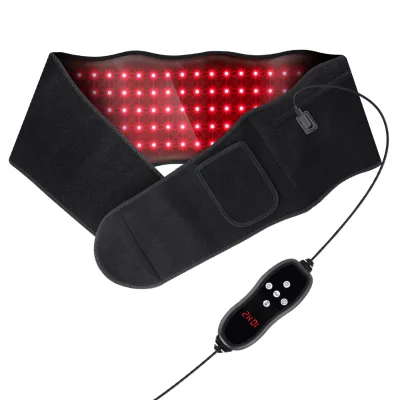 Custom Design 660nm 850nm NIR LED Therapy Wrap Belt Red-light Waist Massager for Back Pain Relief