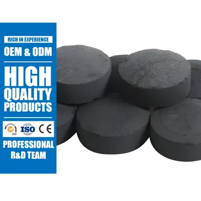 Wholesale ANNUOLIDA Hexagonal Perforated Bamboo Charcoal Briquette Hex Hole High Calorific Value 8000-9000kcal/kg Shisha Hookah