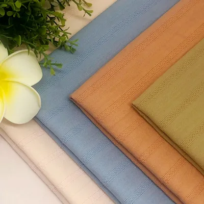 Free Sample Lightweight 140-145cm Shirts Blouses Home Textile Material Cotton Jacquard 100% Cotton Dot Upholstery Fabric