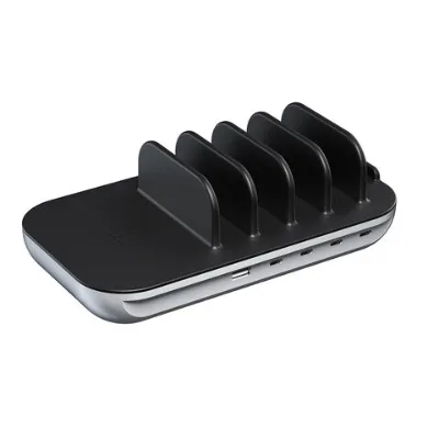 Multi tablet cellphone 5 port charging station type c universal desktop cell phone fast wireless charger docking station