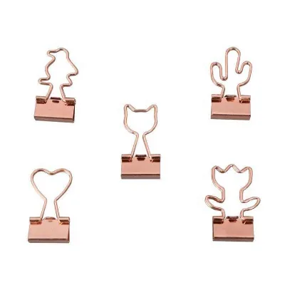 Hot Sale 19mm Binder Clips for Students Quality Metal in Gold & Rose Gold Colors Factory Direct Supply-100pcs/Pack