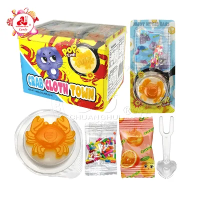 3D Crab Jelly + Fruit Jam + Sugar Sprinkle Candy