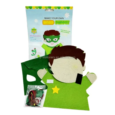 High Quality DIY Felt Craft Kits for Boys and Children Superhero Themed Hand Puppot