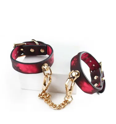 Cat Paw PU Leather SM Sex Handcuffs with Temperature Changes Color Adult Sex Toy Flirting Roleplay Bondage Slave Tool