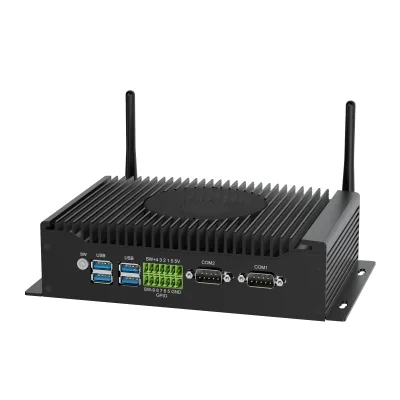 Industrial PC i7-10510U Fan Cooled 15W TDP <40dB Noise Aluminium Alloy Case -10~60℃ Wide Temp 6xUSB Support Win10/11 Linux