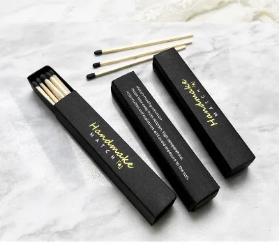 Luxury Custom LOGO Color Matches Long Matchbox With Wooden Bulk Sales matchbox Allumettes En Bois Customized Match Boxes
