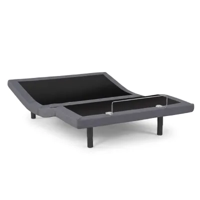 Motorized Electric Adjustable Bed Frame with Massage Night Light 2 Charging Ports Foldable Bed
