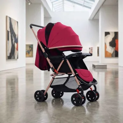 Metal Rim Baby Stroller Cot Upper Band Line Silver Trim Black Body Neat Edge Run Buggy Walk Cart