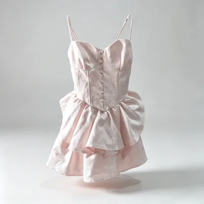 Wholesale Used Adult Women's Summer Elegant Princess Party Sling Dress Polyester/Cotton Bale Bulk Second Hand Clothing